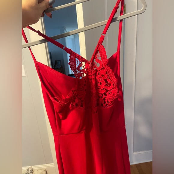 Red Jumpsuit from Francesca’s. Purchased for $50. Size large - Picture 2 of 2